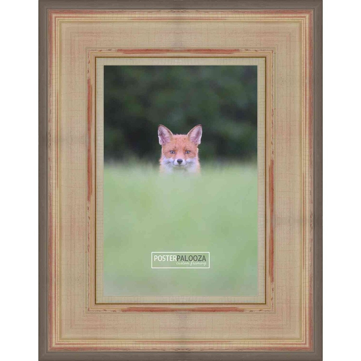 24x12 Traditional Silver Complete Wood Picture Frame with UV Acrylic, Foam Board Backing, & Hardware