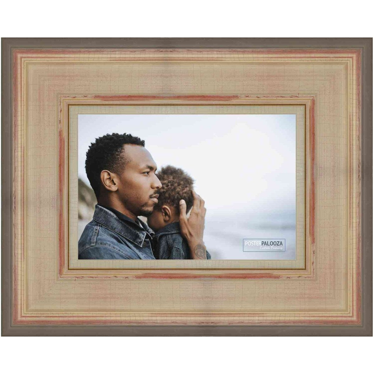 24x12 Traditional Silver Complete Wood Picture Frame with UV Acrylic, Foam Board Backing, & Hardware