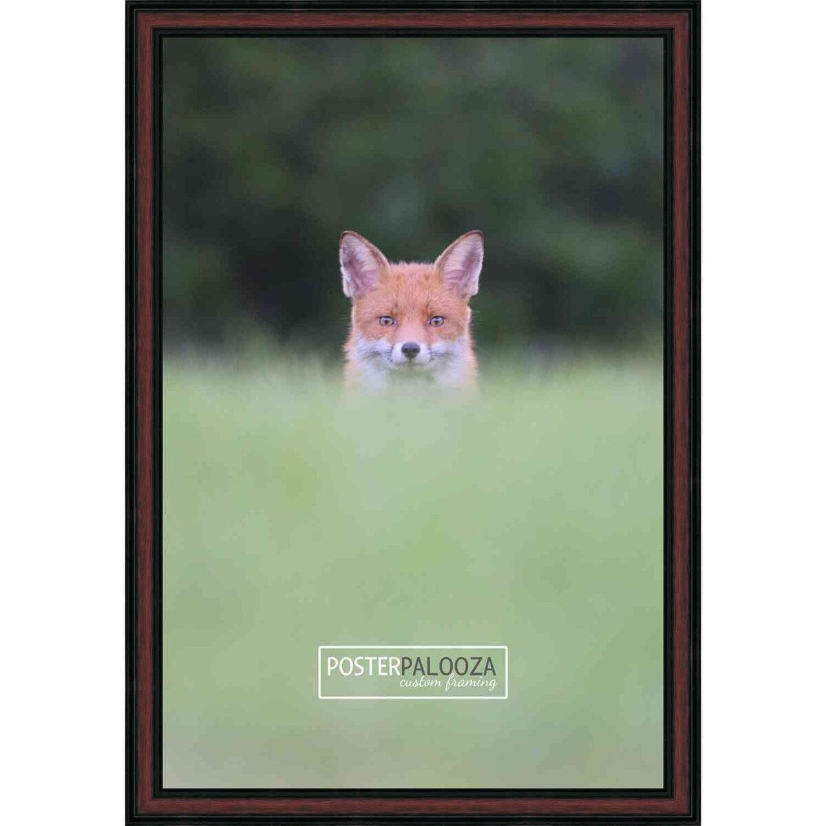 24x15 Traditional Cherry Complete Wood Picture Frame with UV Acrylic, Foam Board Backing, & Hardware