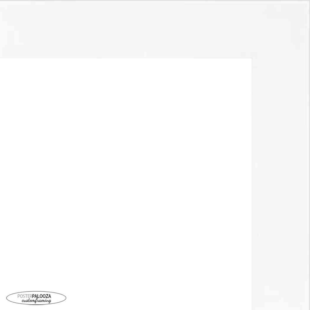 24x16 Lacquer White Complete Wood Picture Frame with UV Acrylic, Foam Board Backing, & Hardware