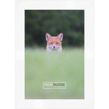 24x16 Lacquer White Complete Wood Picture Frame with UV Acrylic, Foam Board Backing, & Hardware