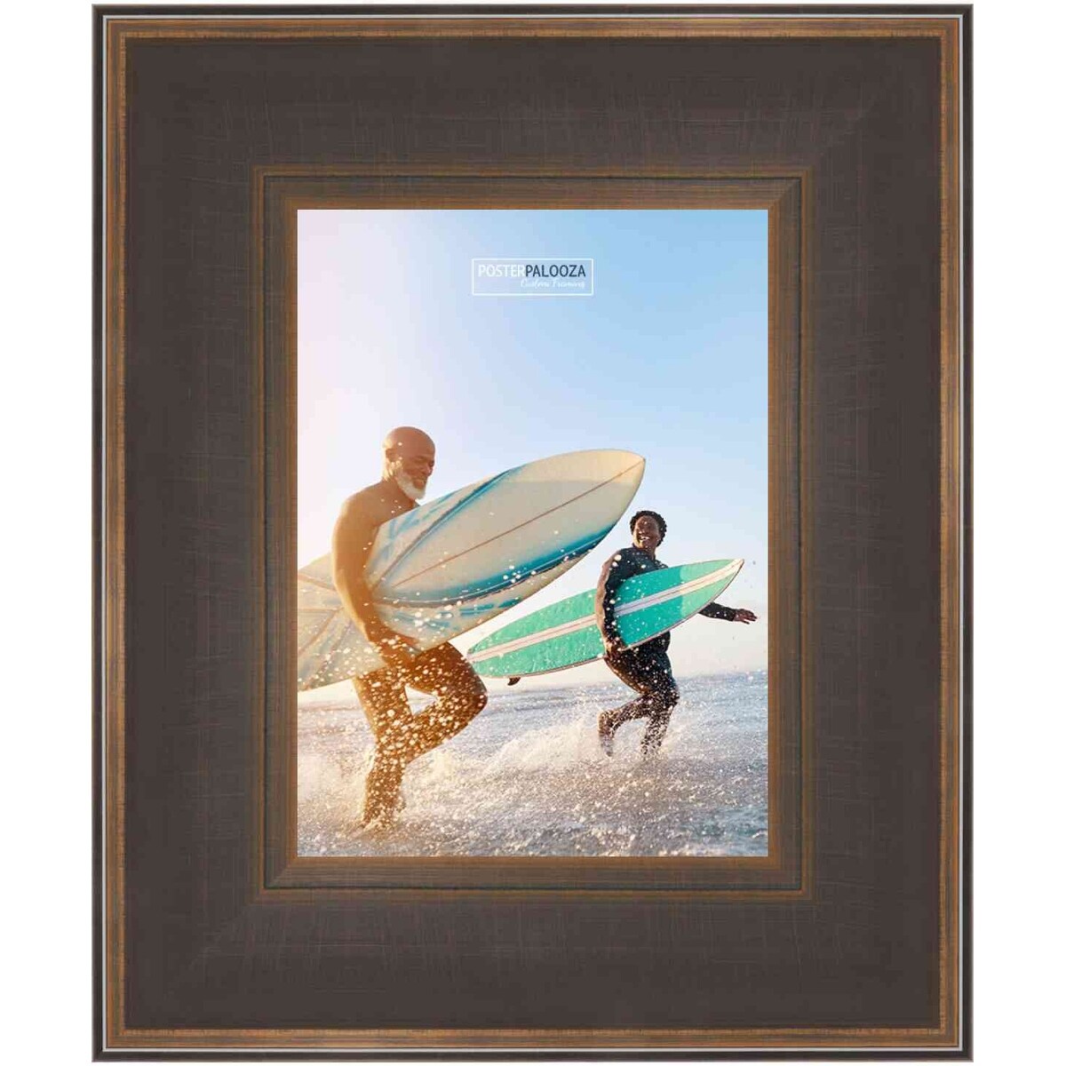 24x19 Contemporary Bronze Complete Wood Picture Frame with UV Acrylic, Foam Board Backing, & Hardware