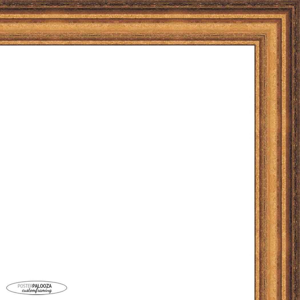 24x20 Traditional Gold Complete Wood Picture Frame with UV Acrylic, Foam Board Backing, & Hardware