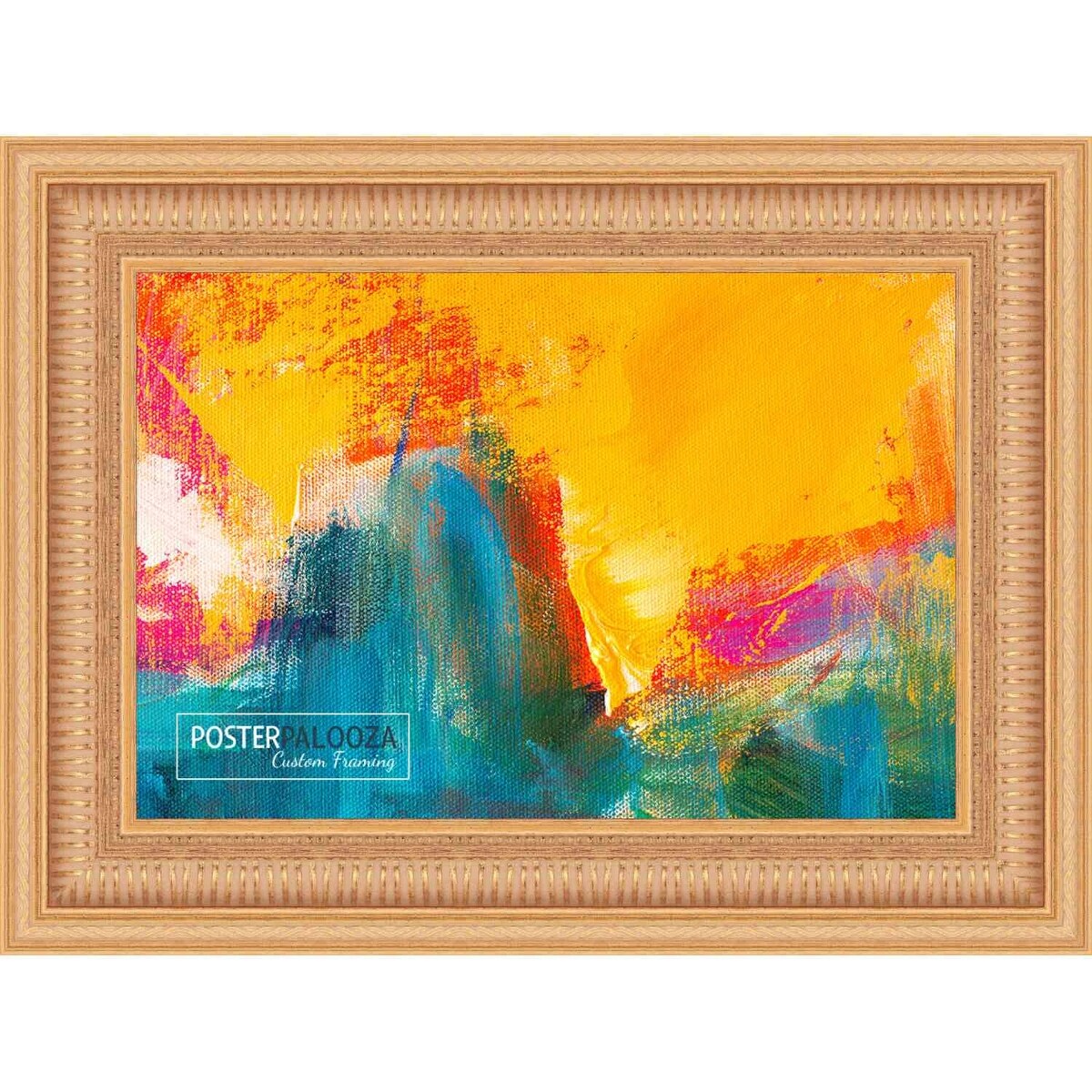 24x26 Traditional Gold Complete Wood Picture Frame with UV Acrylic, Foam Board Backing, & Hardware