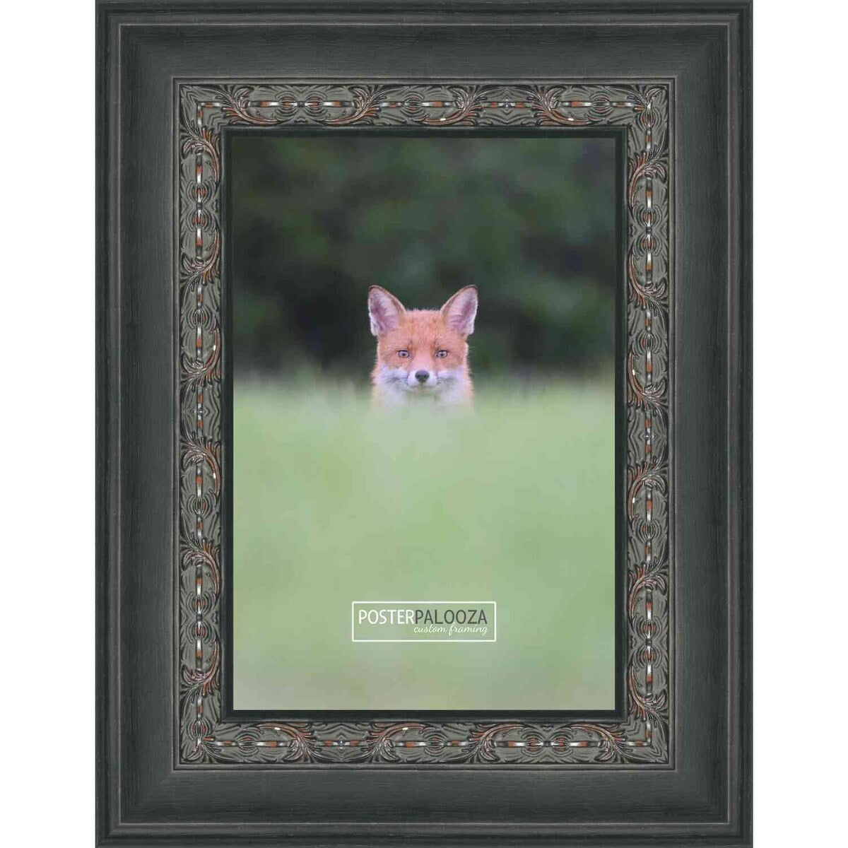 24x30 Distressed/Aged Black Complete Wood Picture Frame with UV Acrylic, Foam Board Backing, & Hardware
