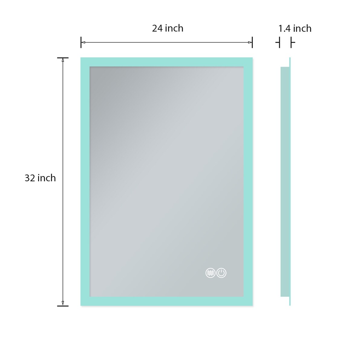 24x32 Inch Vanity Mirror With Lights With 3 Light Settings - Anti Fog Wall Mirror