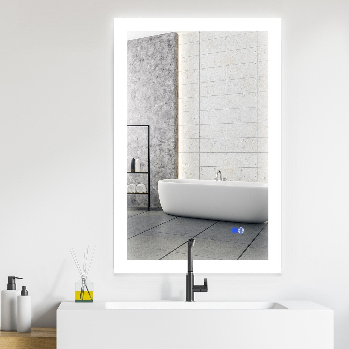 24x32 Inch Vanity Mirror With Lights With 3 Light Settings - Anti Fog Wall Mirror