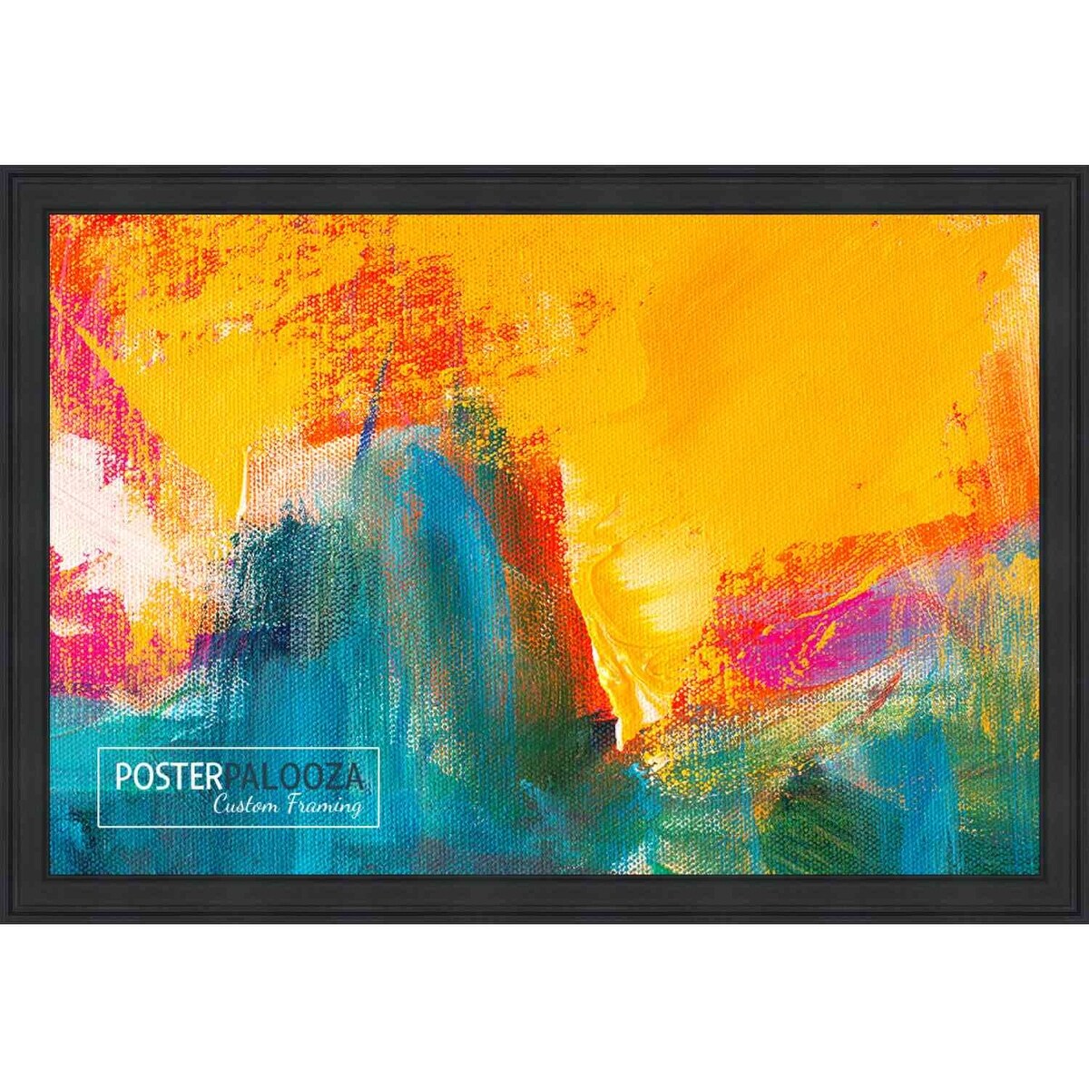 24x32 Traditional Black Complete Wood Picture Frame with UV Acrylic, Foam Board Backing, & Hardware