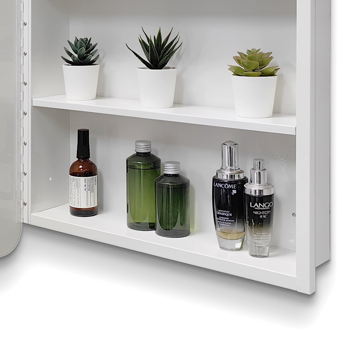 24x32 White Surface or Recessed Mount Bathroom Medicine Cabinet with Mirror