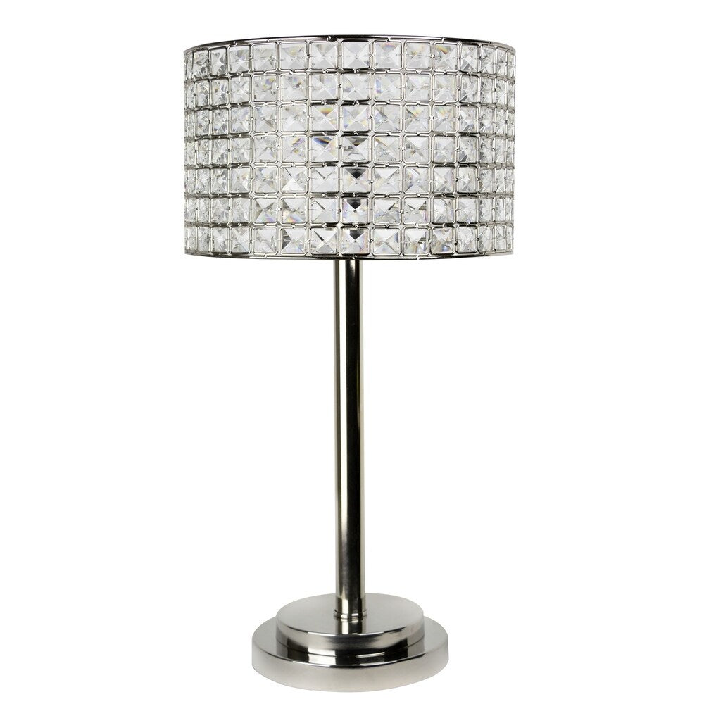 Silver Orchid Burkett 25.75-inch Polished Nickel Table Lamp