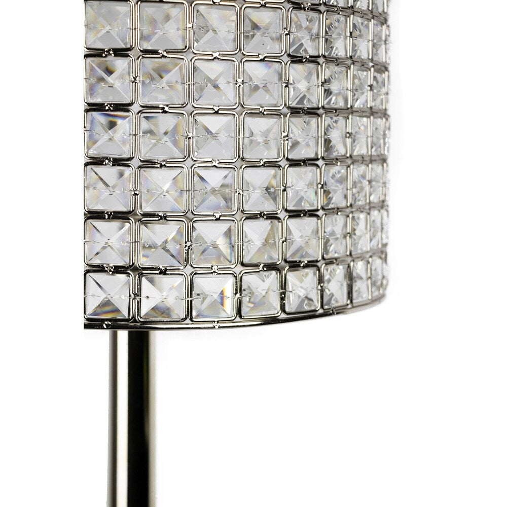 Silver Orchid Burkett 25.75-inch Polished Nickel Table Lamp