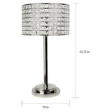 Silver Orchid Burkett 25.75-inch Polished Nickel Table Lamp