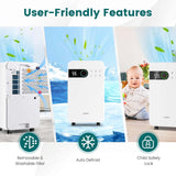 2500 Sq. Ft Dehumidifiers Portable 32 Pint Air Dehumidifier for Home