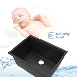 25" Undermount Workstation Single Bowl Quartz Kitchen Sink
