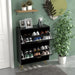 25"W flip over shoe cabinet with gold stripe,2drawers vertical Shoe Storage at the entrance