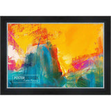 25x14 Contemporary Black Complete Wood Picture Frame with UV Acrylic, Foam Board Backing, & Hardware
