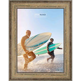 25x30 Frame Antique Acid Finish Wood Picture Frame with UV Acrylic, Foam Board Backing, & Wall Hanging Hardware