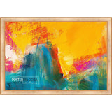 25x36 Contemporary Antique Gold Wood Picture Frame - UV Acrylic, Foam Board Backing, & Hanging Hardware Included!