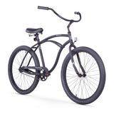 26" Firmstrong Urban Man Alloy Single Speed Beach Cruiser Bicycle, Matte Black