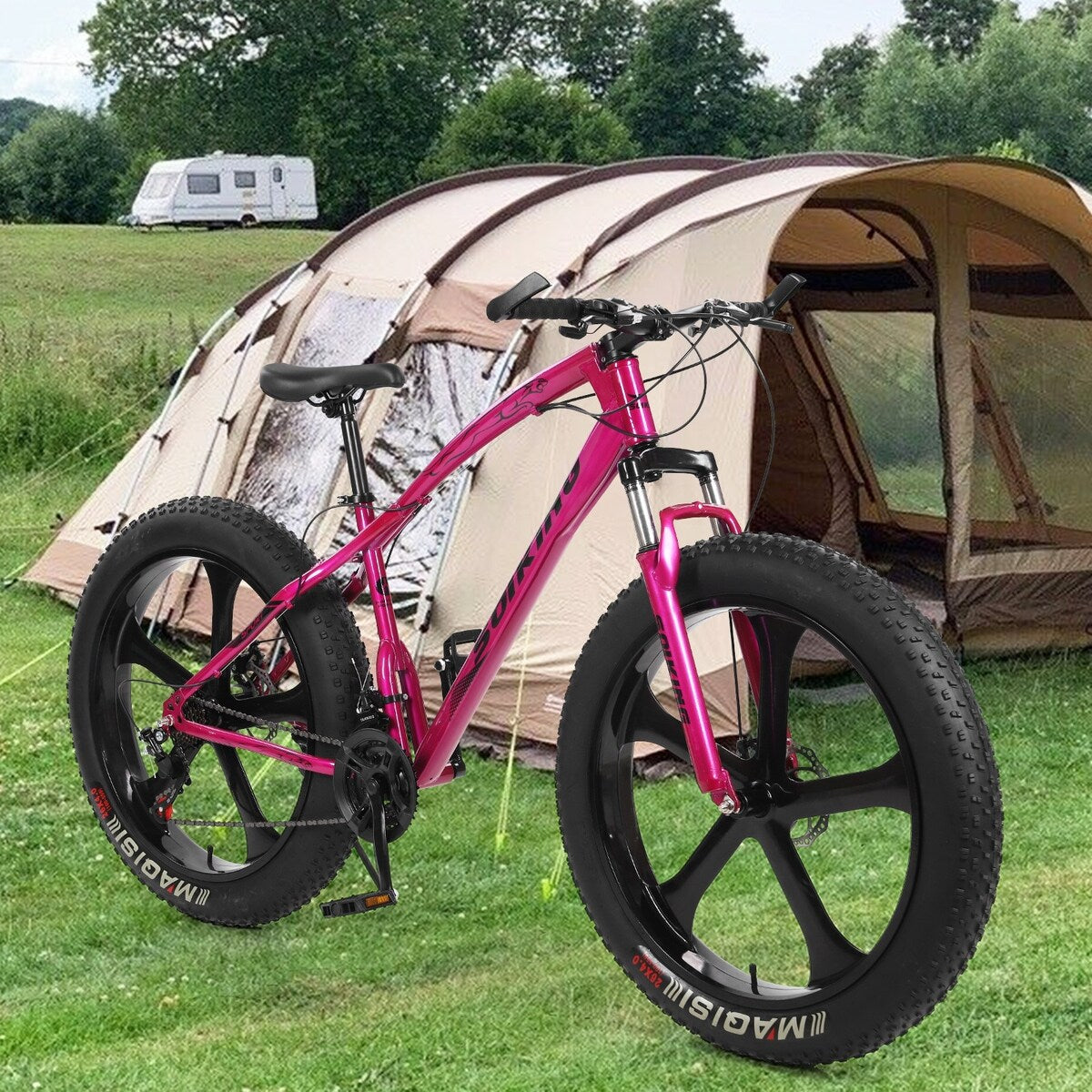 26-Inch 21-SpeedHigh-Carbon Steel Frame, Mountain Bike - 78x24.8x42in