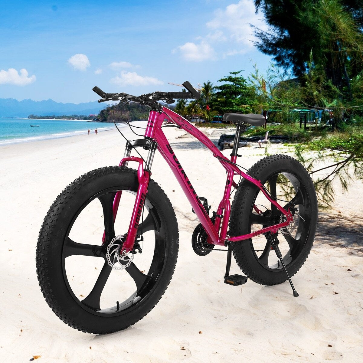 26-Inch 21-SpeedHigh-Carbon Steel Frame, Mountain Bike - 78x24.8x42in