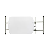 26 Inch Indoor/Outdoor Plastic Folding Table, Adjustable Height Commercial Grade Side Table, Laptop Table TV Tray