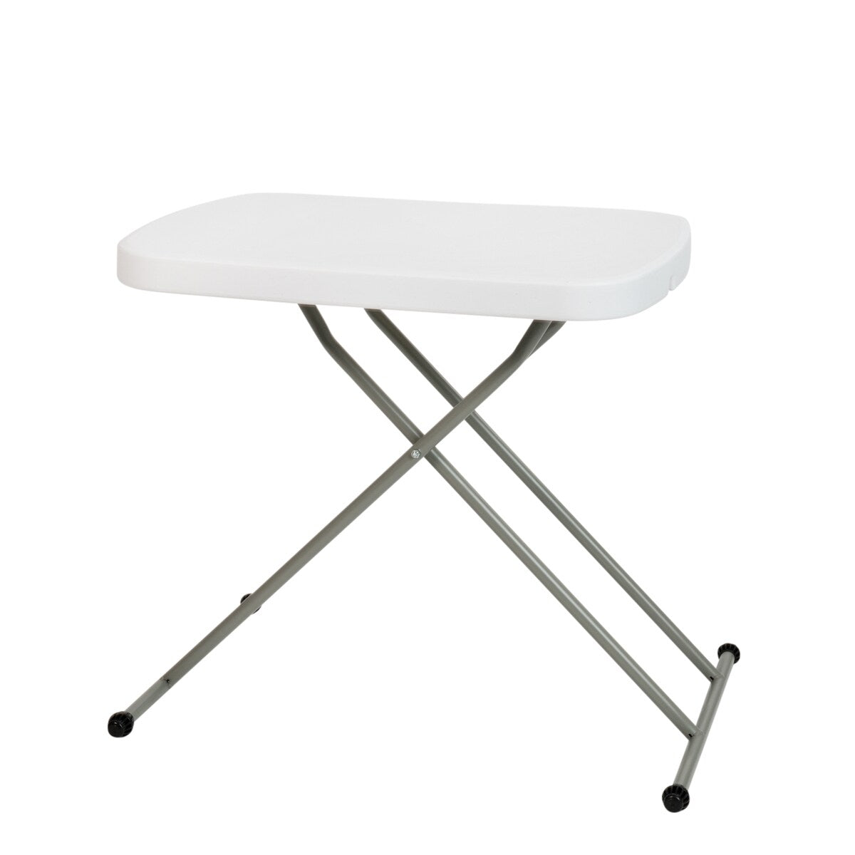 26 Inch Indoor/Outdoor Plastic Folding Table, Adjustable Height Commercial Grade Side Table, Laptop Table TV Tray