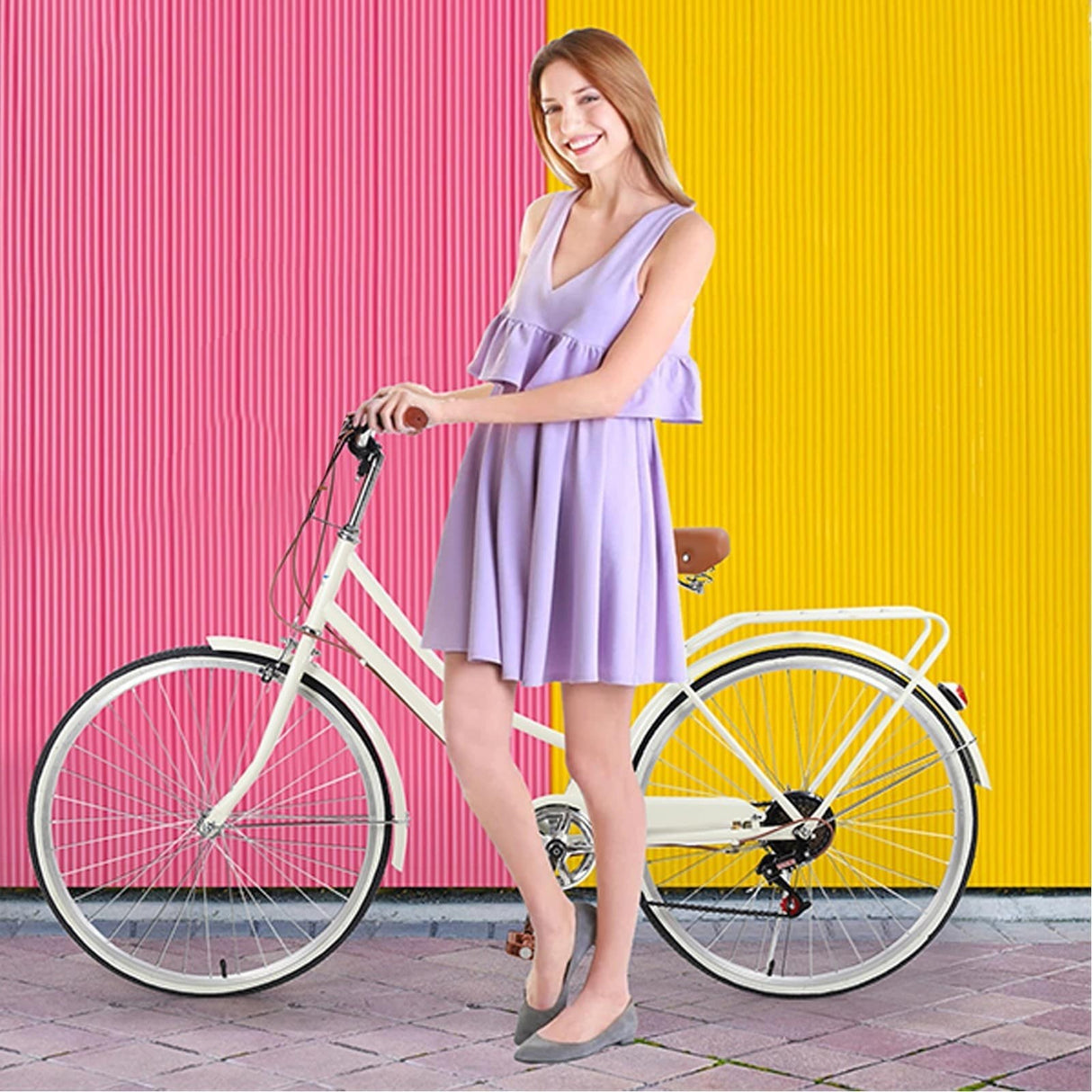26 Inch Ladies Bicycle Convenient And Quick Princess Car City Commuters Car