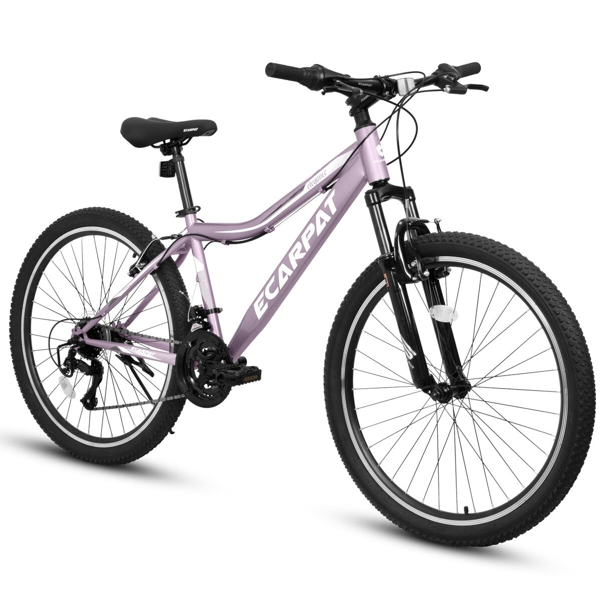 26 Inch Mountain Bike, 21-Speed V-Brake, Front Suspension, Carbon Steel Frame Mountain Bike For Teenagers Girls Women Bicycles