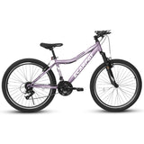 26 Inch Mountain Bike, 21-Speed V-Brake, Front Suspension, Carbon Steel Frame Mountain Bike For Teenagers Girls Women Bicycles