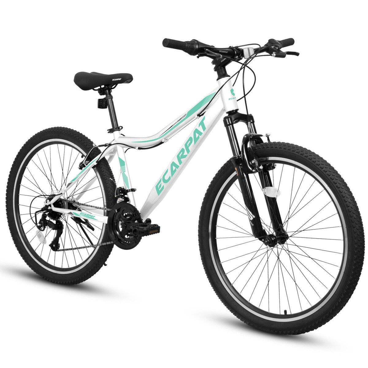 26 Inch Mountain Bike, 21-Speed V-Brake, Front Suspension, Carbon Steel Frame Mountain Bike For Teenagers Girls Women Bicycles