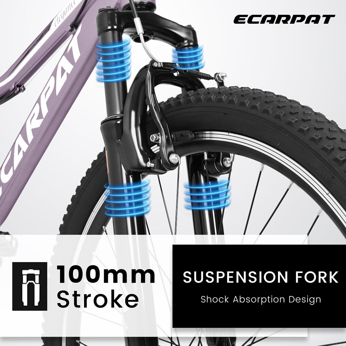 26 Inch Mountain Bike, 21-Speed V-Brake, Front Suspension, Carbon Steel Frame Mountain Bike For Teenagers Girls Women Bicycles