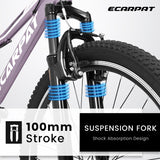 26 Inch Mountain Bike, 21-Speed V-Brake, Front Suspension, Carbon Steel Frame Mountain Bike For Teenagers Girls Women Bicycles