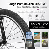 26 Inch Mountain Bike, 21-Speed V-Brake, Front Suspension, Carbon Steel Frame Mountain Bike For Teenagers Girls Women Bicycles