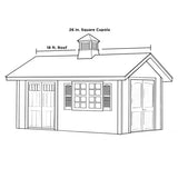 26" Square Coventry Vinyl Cupola with Horse Weathervane by Good Directions