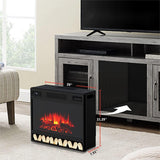26 in. W Indoor Electric Heater Fireplace Insert - N/A
