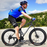 26 inch Fat Tire Mens Mountain Bike, High-Tensile Frame - 76.77x24.8x43.3in