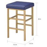 Porch & Den Moscato Gold 26-inch Backless Stool