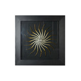 26 x 35 Handmade Sunburst Shadow Box Wall Decor, Black and Gold
