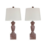 26.25" Acid Burro Table Lamp Set of 2 W/ Brushed Nickel Finish