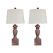 26.25" Acid Burro Table Lamp Set of 2 W/ Brushed Nickel Finish