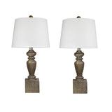 26.25" Acid Burro Table Lamp Set of 2 W/ Brushed Nickel Finish