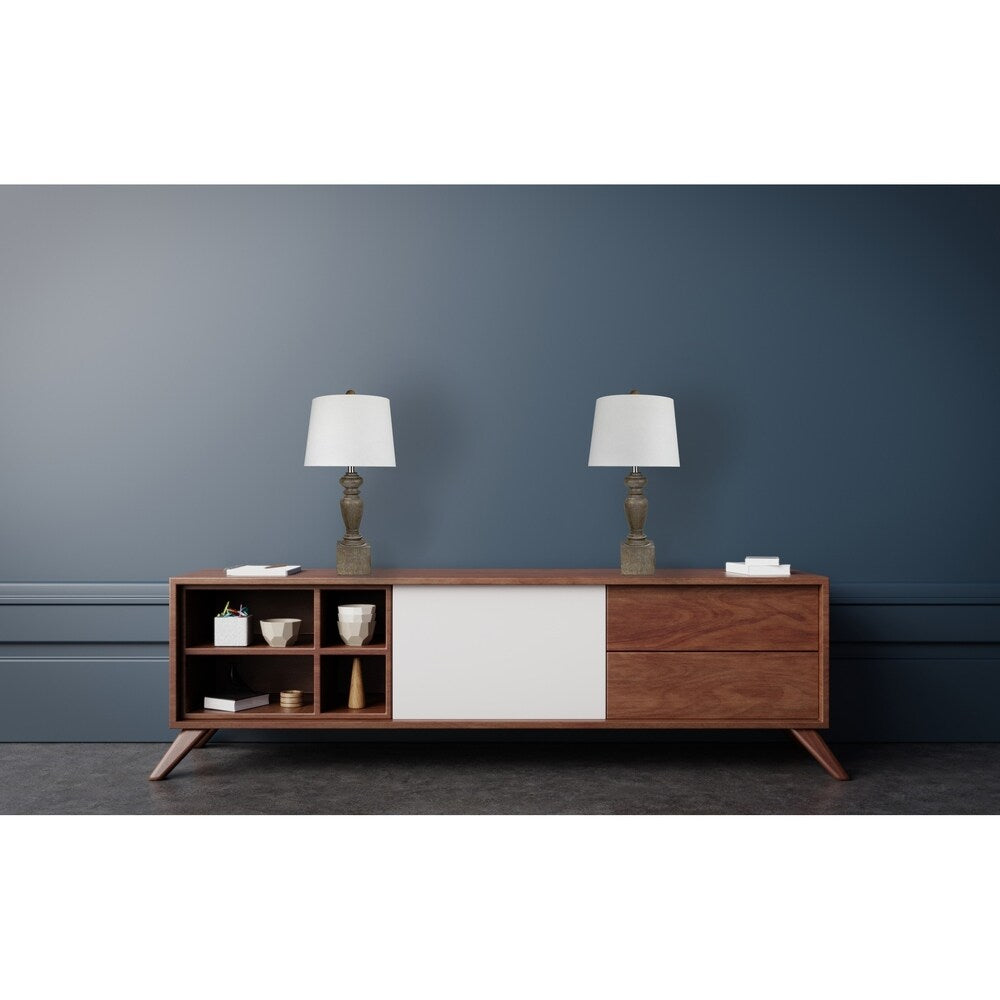 26.25" Acid Burro Table Lamp Set of 2 W/ Brushed Nickel Finish