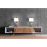 26.25" Acid Burro Table Lamp Set of 2 W/ Brushed Nickel Finish