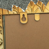 26.375 x 18.5 Inches Rustic Rectangle Accent Mirrors with Metal Leaf Frame