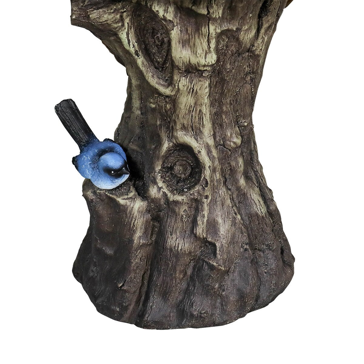 26.7in Tall Outdoor Concrete Bird Bath Fountain w/LED Light for Garden