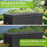 260 Gallons Waterproof Resin Large Deck Box for Outdoor Storage