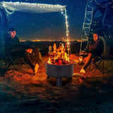26" Fire Pits for Outside Wood Burning Firepit with Fire Pit Poker and Cover for Backyard,Garden,Camping - 26"D x 26"W x 23"H