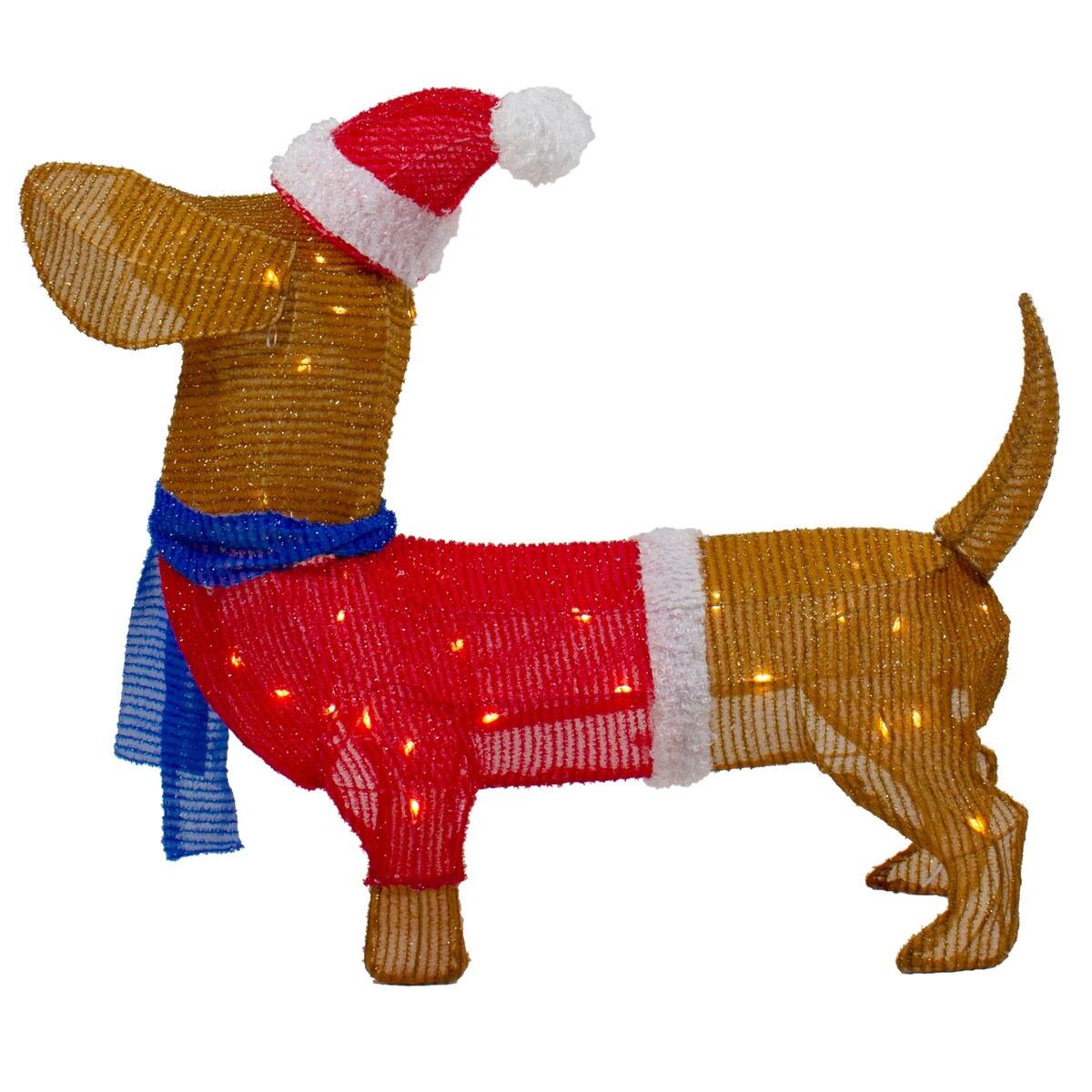 26" LED Lighted Dachshund Dog Outdoor Christmas Decoration
