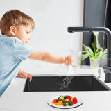 26'' Stainless Steel Single Bowl Black Kitchen Undermount Sink